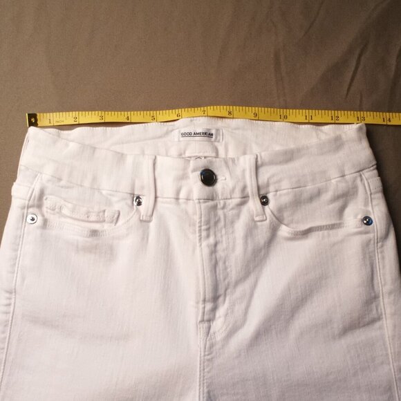 Good American Denim Jeans Size 8/29 Good Legs Mid Rise Skinny Leg White Color - Picture 7 of 10